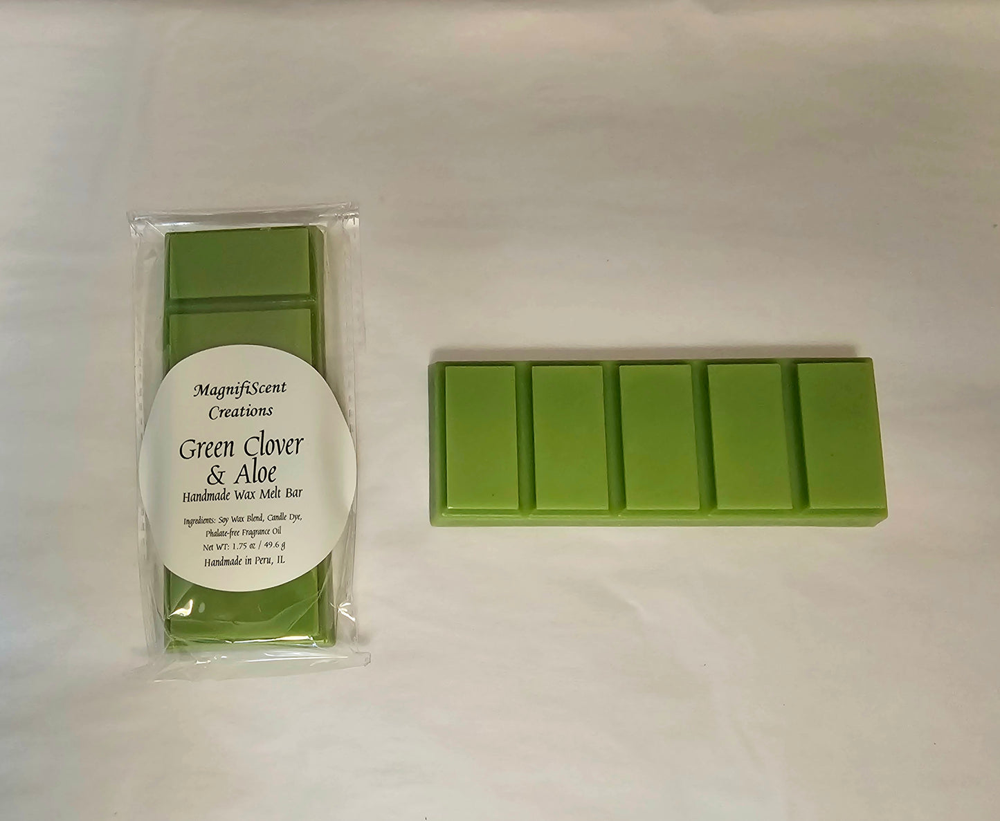 Green Clover & Aloe Wax Melt Snap Bar
